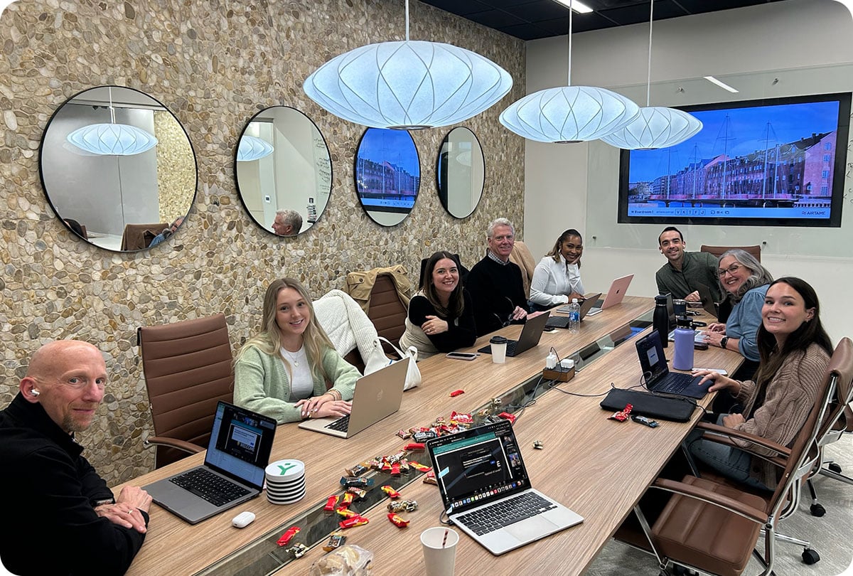 Team in a meeting