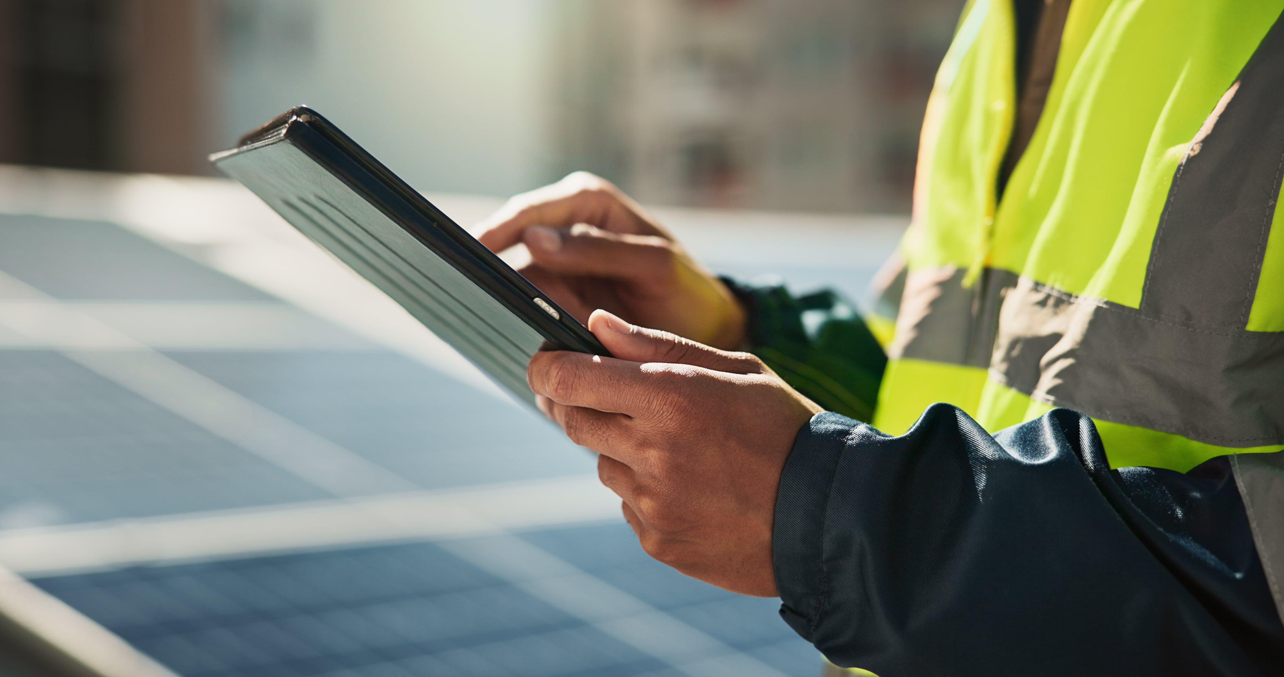Field Technician Using iPad
