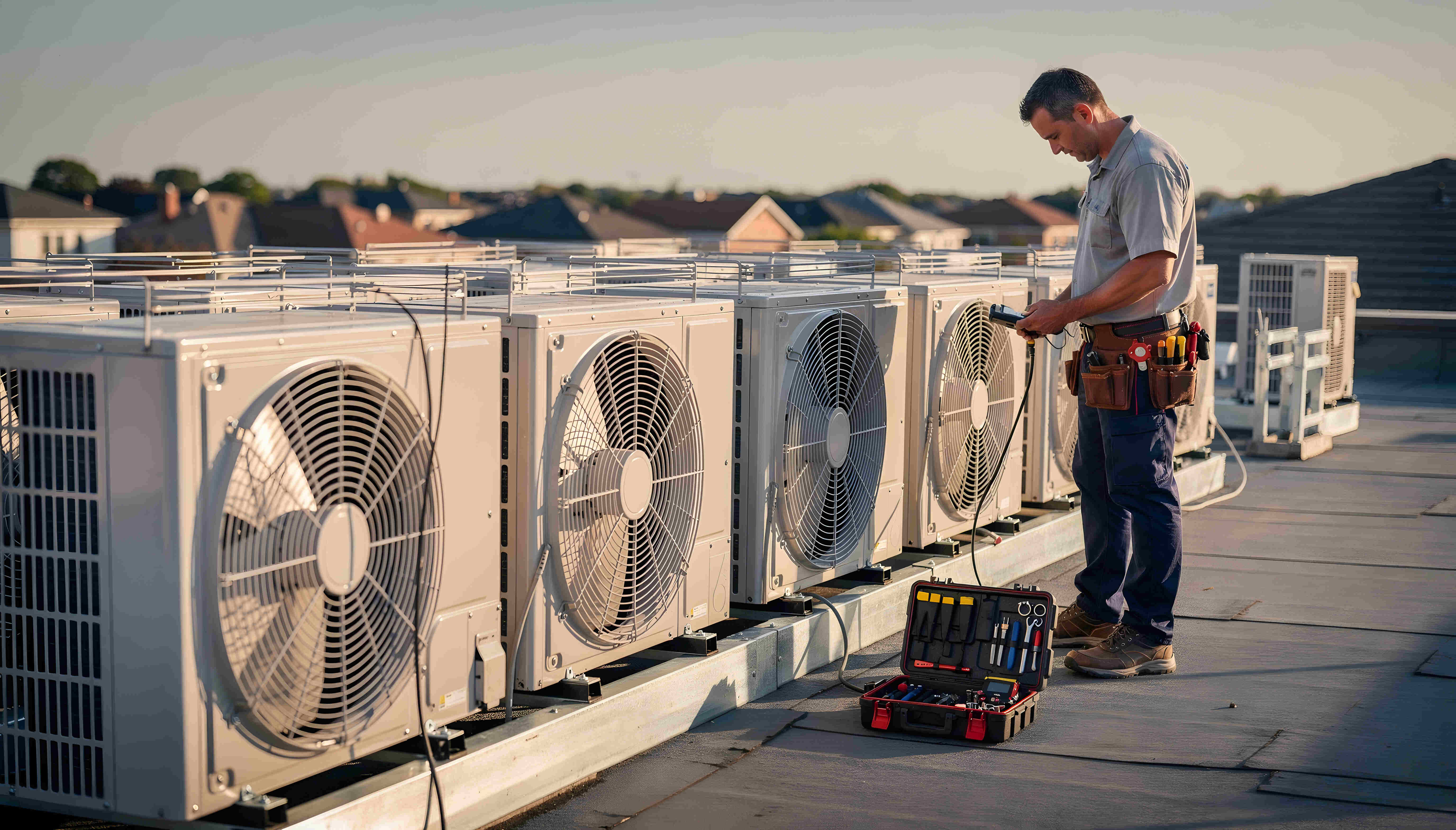 HVAC Technician Working