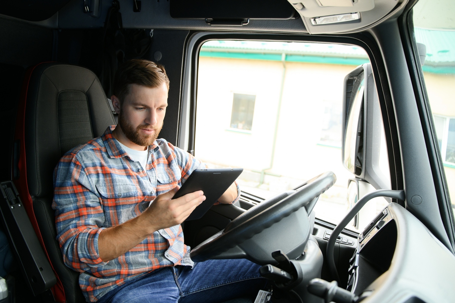 Delivery Salesman on Tablet