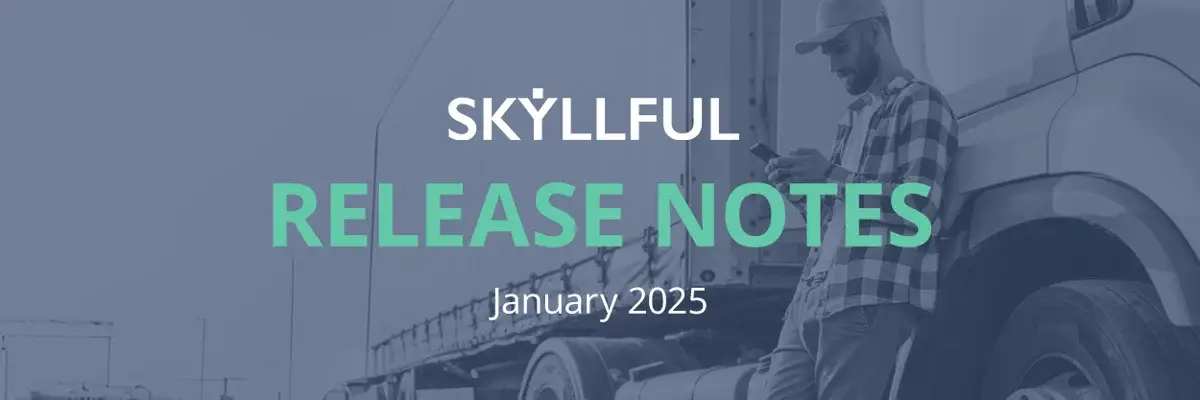 Skyllful January 2025 release notes email header.