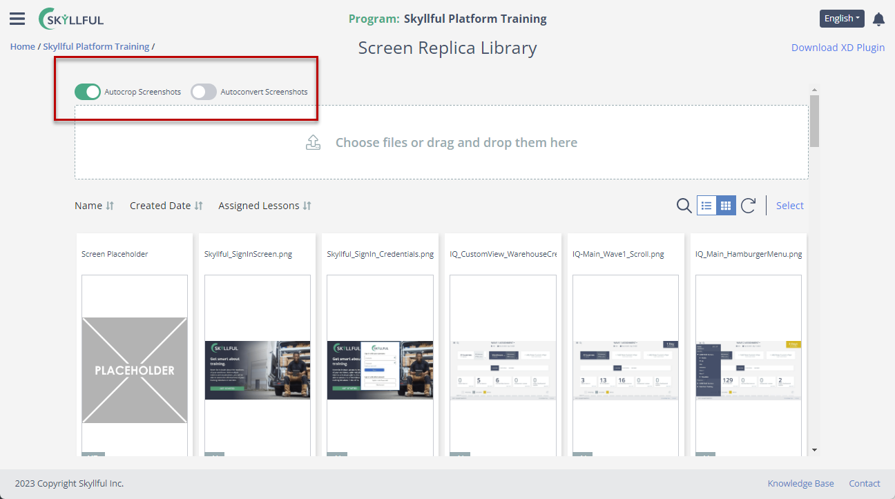 AI conversion preferences in Skyllful Studio remembering auto-crop, auto-convert, and crop bounds.