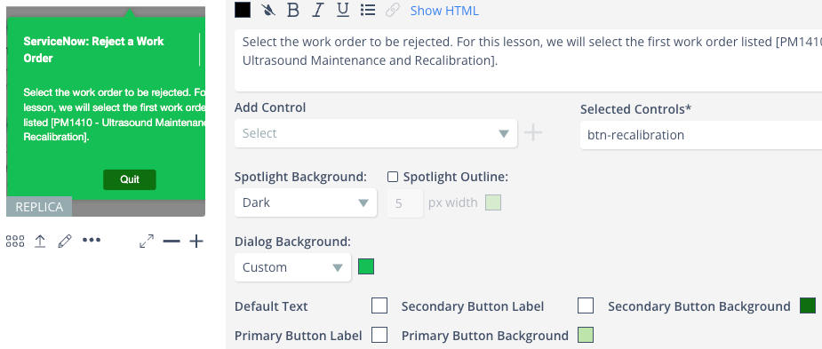 The prompt color customization controls in Skyllful Studio.