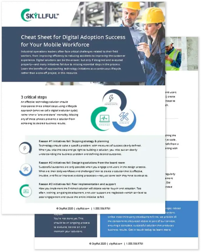 The Cheat Sheet for Digital Adoption Success for Your Mobile Workforce Mockup