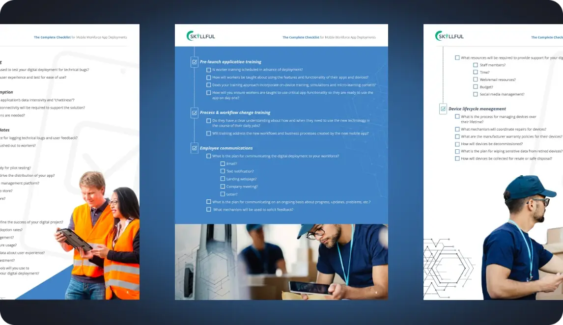 The Complete Checklist for Mobile Workforce App Deployments Mockup The Complete Checklist for Mobile Workforce App Deployments Mockup